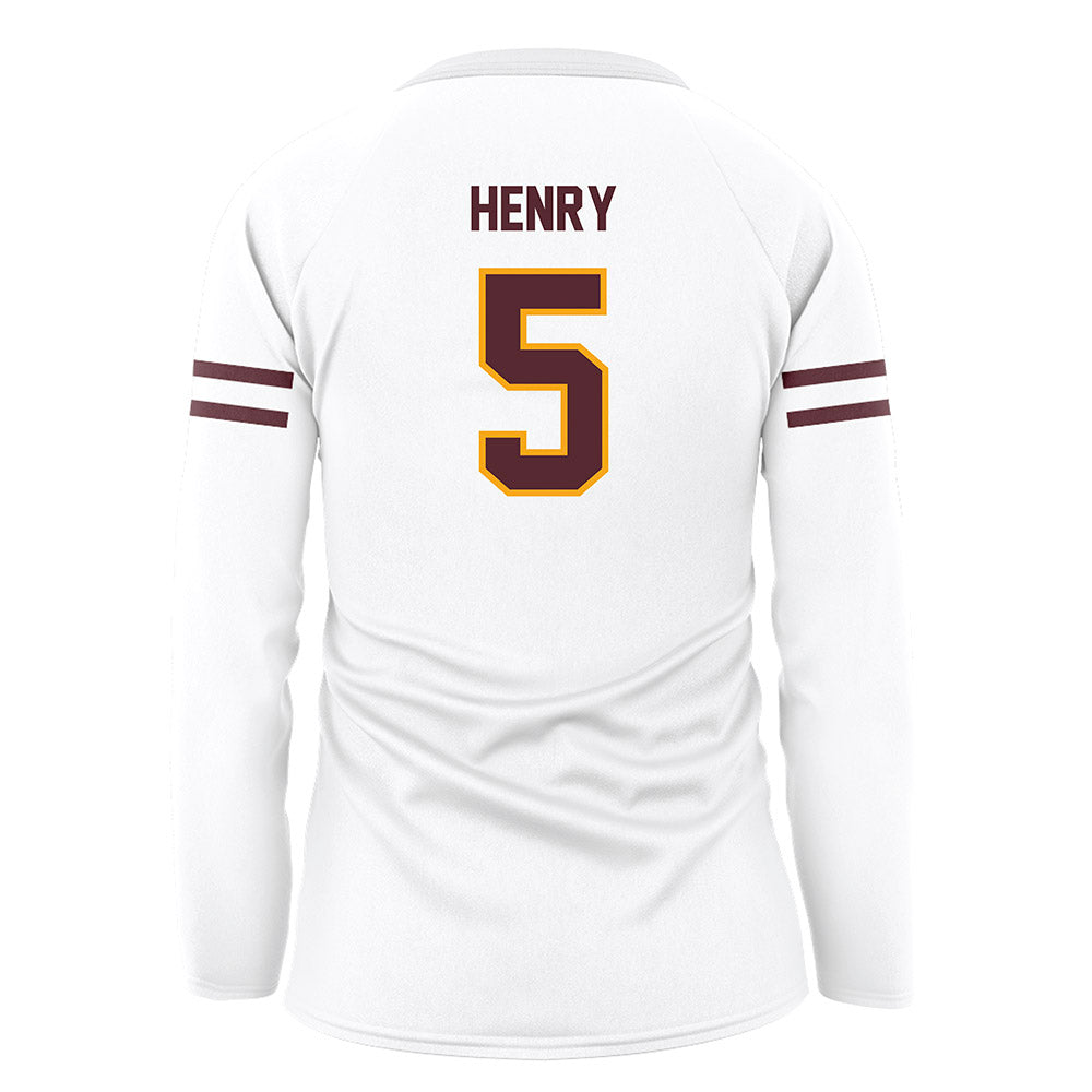 Loyola - NCAA Women's Volleyball : Emma Henry - White Volleyball Jersey