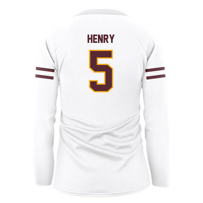 Loyola - NCAA Women's Volleyball : Emma Henry - White Volleyball Jersey