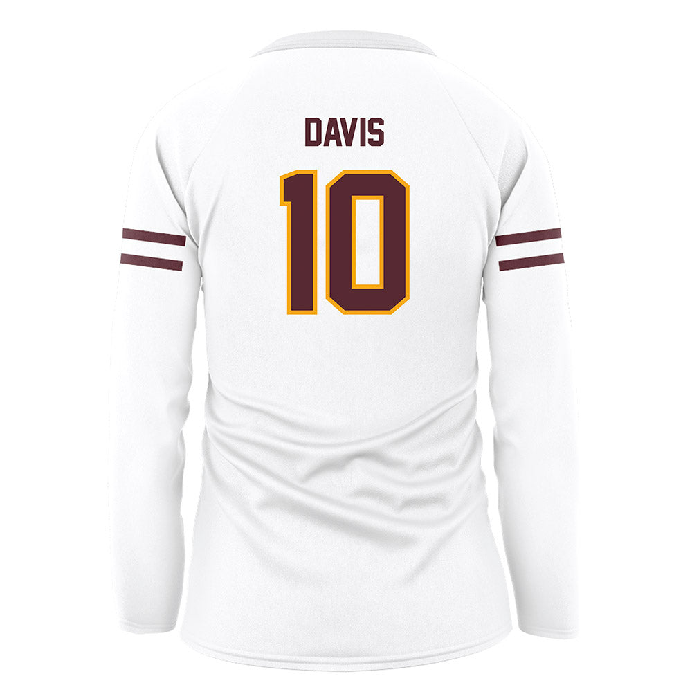 Loyola - NCAA Women's Volleyball : Tenley Davis - White Volleyball Jersey-1