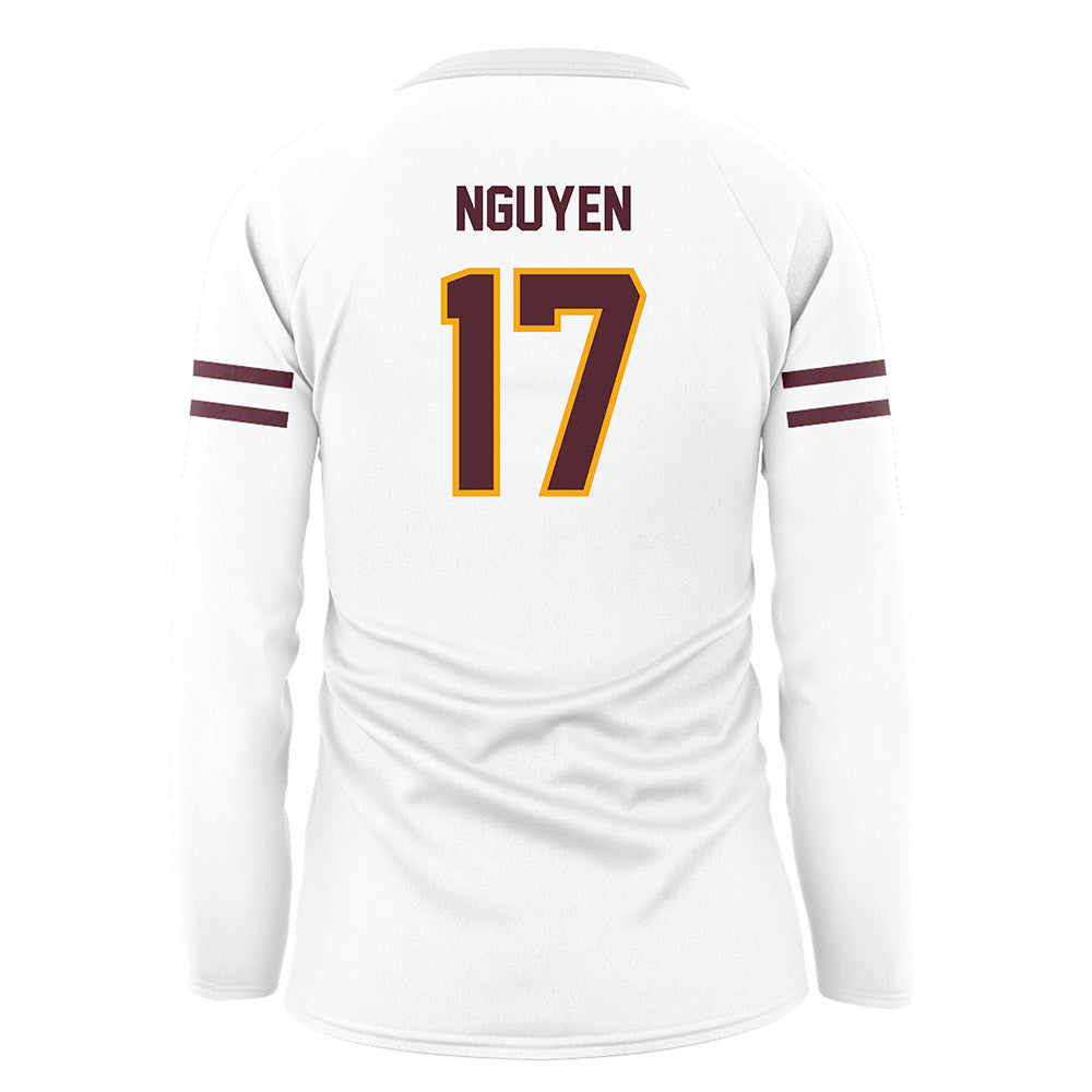 Loyola - NCAA Women's Volleyball : Leyna Nguyen - White Volleyball Jersey-1