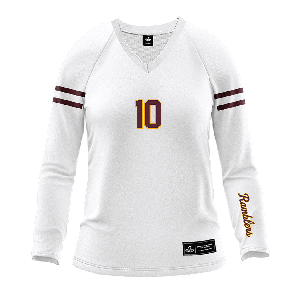 Loyola - NCAA Women's Volleyball : Tenley Davis - White Volleyball Jersey-0