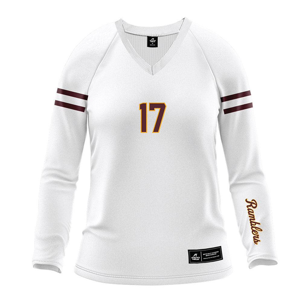 Loyola - NCAA Women's Volleyball : Leyna Nguyen - White Volleyball Jersey-0