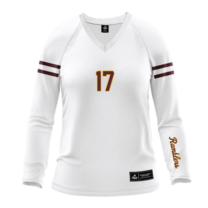 Loyola - NCAA Women's Volleyball : Leyna Nguyen - White Volleyball Jersey-0