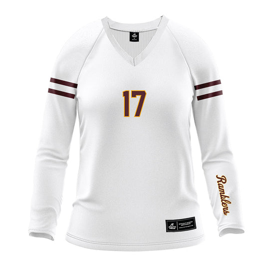 Loyola - NCAA Women's Volleyball : Leyna Nguyen - White Volleyball Jersey-0