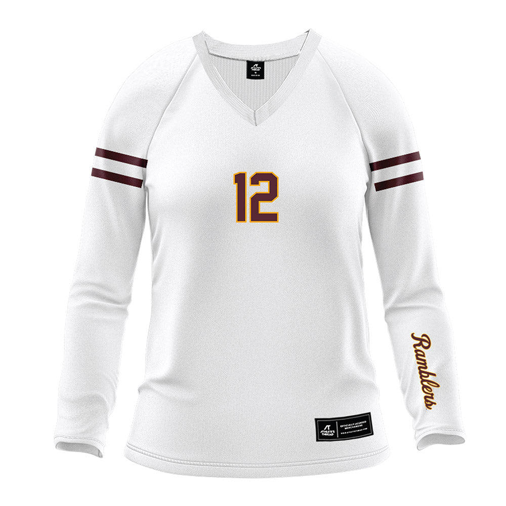 Loyola - NCAA Women's Volleyball : Katherine Scherer - White Volleyball Jersey-0