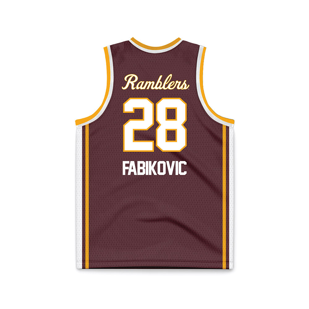 Loyola - NCAA Men's Volleyball : Daniel Fabikovic - Maroon Basketball Jersey-1