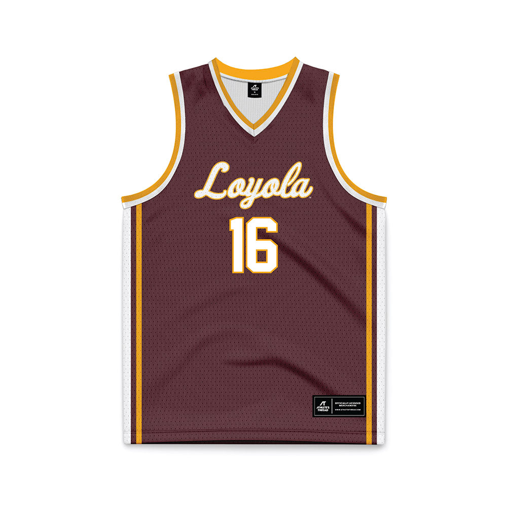 Loyola - NCAA Men's Volleyball : Alexander Smits Van Oyen - Maroon Basketball Jersey-0