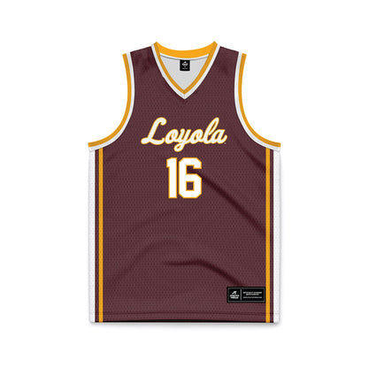 Loyola - NCAA Men's Volleyball : Alexander Smits Van Oyen - Maroon Basketball Jersey-0