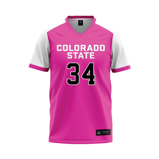 Colorado State - NCAA Softball : Abby Edwards - Pink Baseball Jersey-0