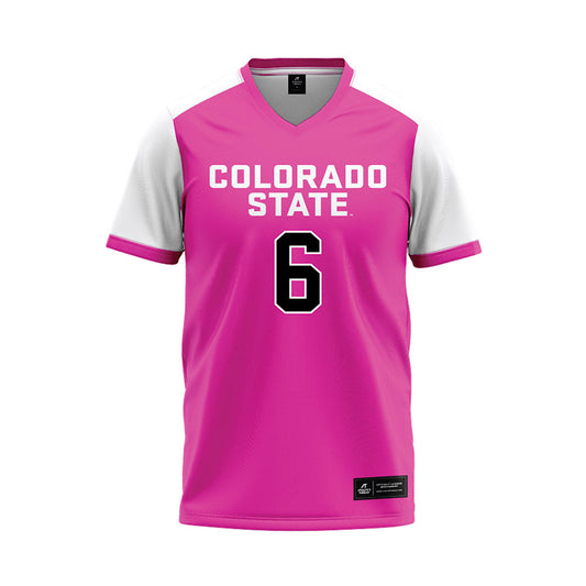 Colorado State - NCAA Softball : Lily Russo - Pink Baseball Jersey-0