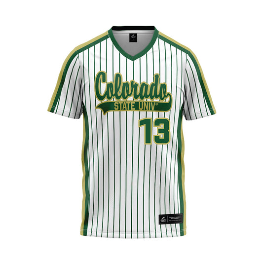 Colorado State - NCAA Softball : Madi Eslinger - Pin Stripe Baseball Jersey-0