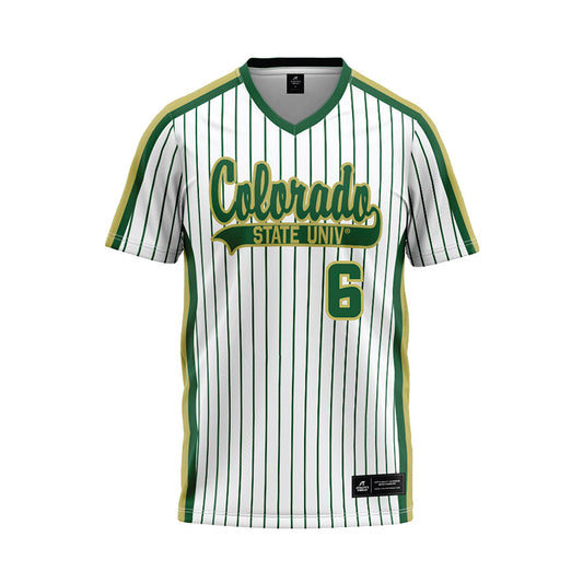 Colorado State - NCAA Softball : Lily Russo - Pin Stripe Baseball Jersey-0