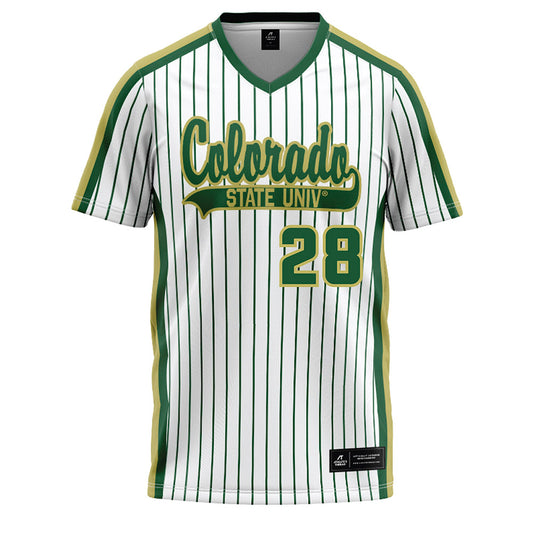Colorado State - NCAA Softball : Kaylynn English - Pin Stripe Baseball Jersey