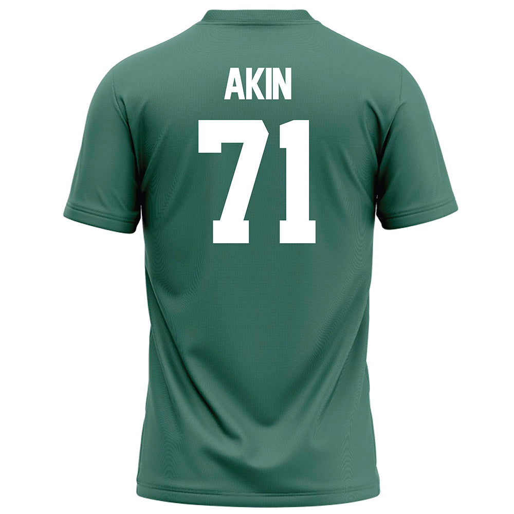 OKBU - NCAA Football : Owen Akin - Green Football Jersey-1