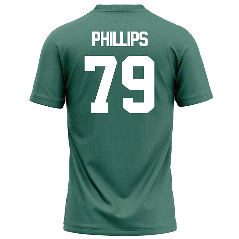 OKBU - NCAA Football : Brady Phillips - Green Football Jersey-1