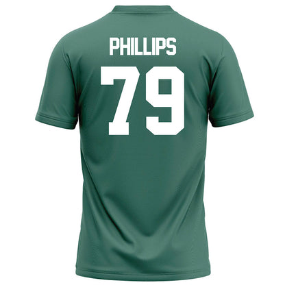 OKBU - NCAA Football : Brady Phillips - Green Football Jersey-1