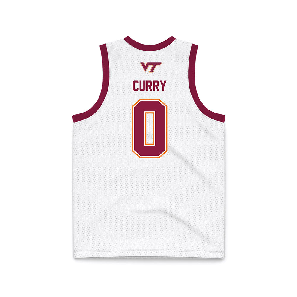 Virginia Tech - NCAA Men's Basketball : Jaylen Curry - White Basketball Jersey-1
