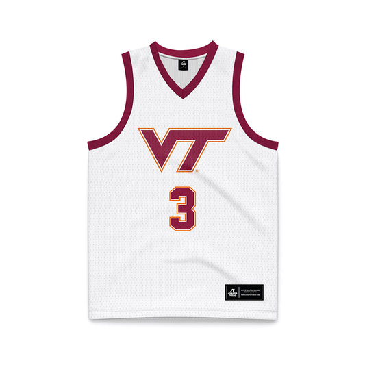 Virginia Tech - NCAA Men's Basketball : Ben Hammond - White Basketball Jersey-0