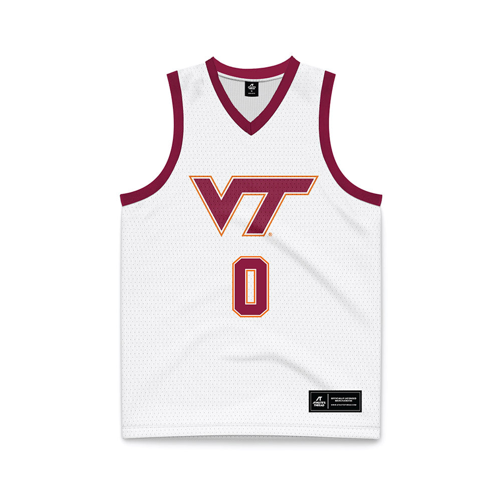 Virginia Tech - NCAA Men's Basketball : Jailen Bedford - White Basketball Jersey-0
