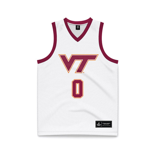 Virginia Tech - NCAA Men's Basketball : Jailen Bedford - White Basketball Jersey-0