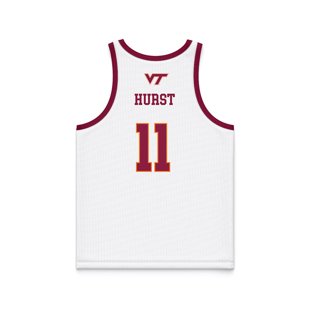 Virginia Tech - NCAA Women's Basketball : Lauren Hurst - White Basketball Jersey-1