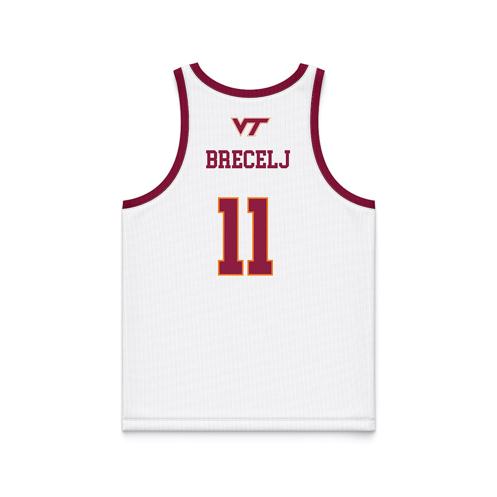 Virginia Tech - NCAA Women's Basketball : Spela Brecelj - White Basketball Jersey-1
