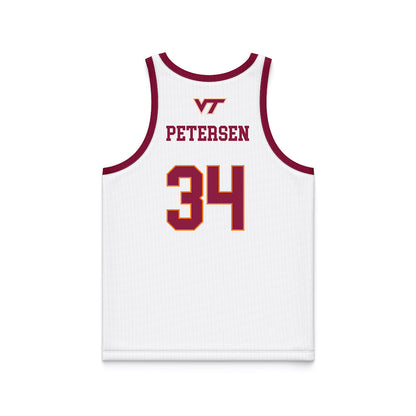 Virginia Tech - NCAA Women's Basketball : Kayl Petersen - White Basketball Jersey-1