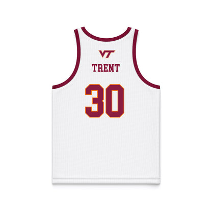 Virginia Tech - NCAA Women's Basketball : Aniya Trent - White Basketball Jersey-1