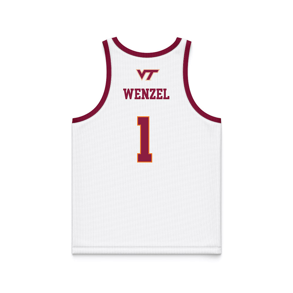 Virginia Tech - NCAA Women's Basketball : Carleigh Wenzel - White Basketball Jersey-1