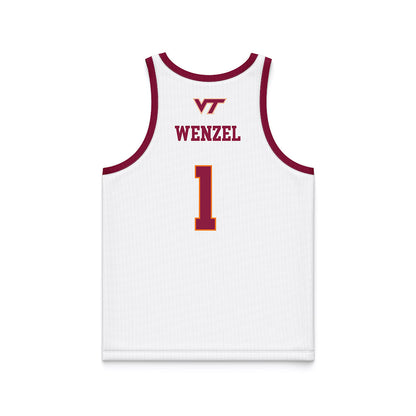 Virginia Tech - NCAA Women's Basketball : Carleigh Wenzel - White Basketball Jersey-1