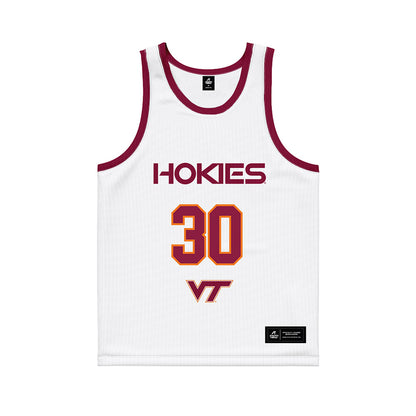 Virginia Tech - NCAA Women's Basketball : Aniya Trent - White Basketball Jersey-0