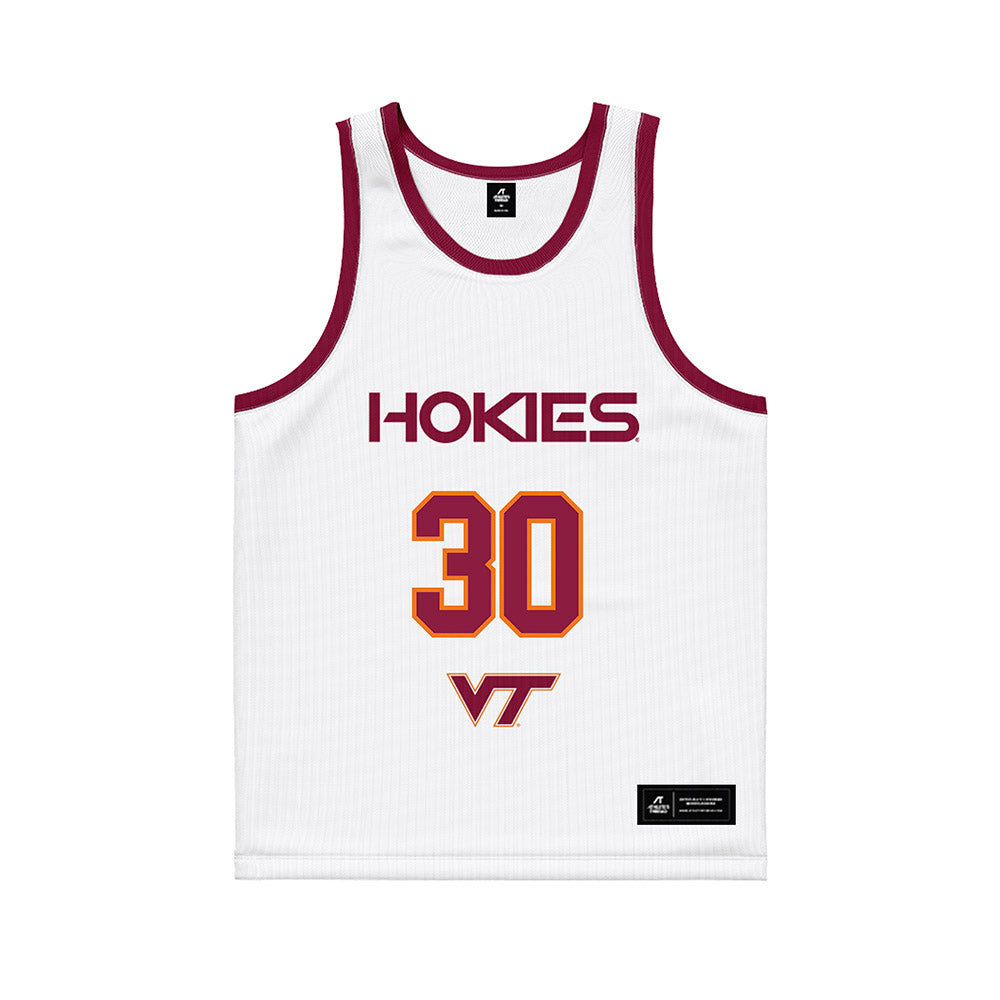 Virginia Tech - NCAA Women's Basketball : Aniya Trent - White Basketball Jersey-0
