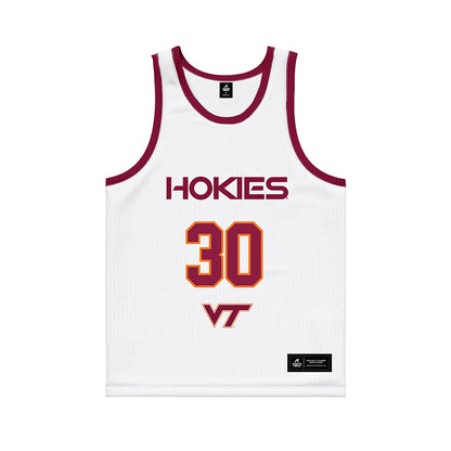 Virginia Tech - NCAA Women's Basketball : Aniya Trent - White Basketball Jersey-0