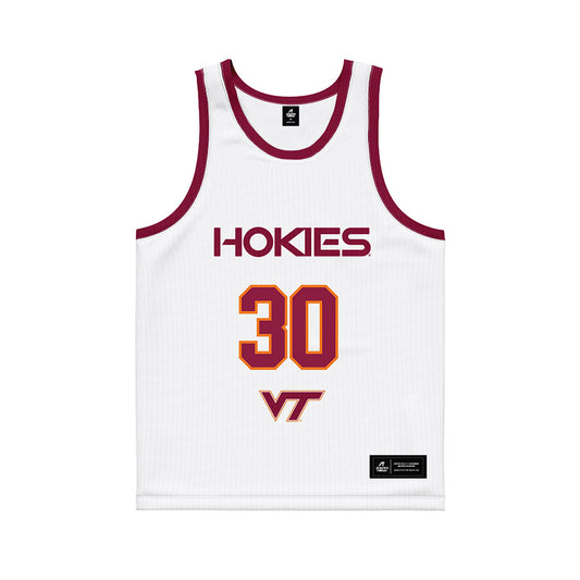 Virginia Tech - NCAA Women's Basketball : Aniya Trent - White Basketball Jersey-0