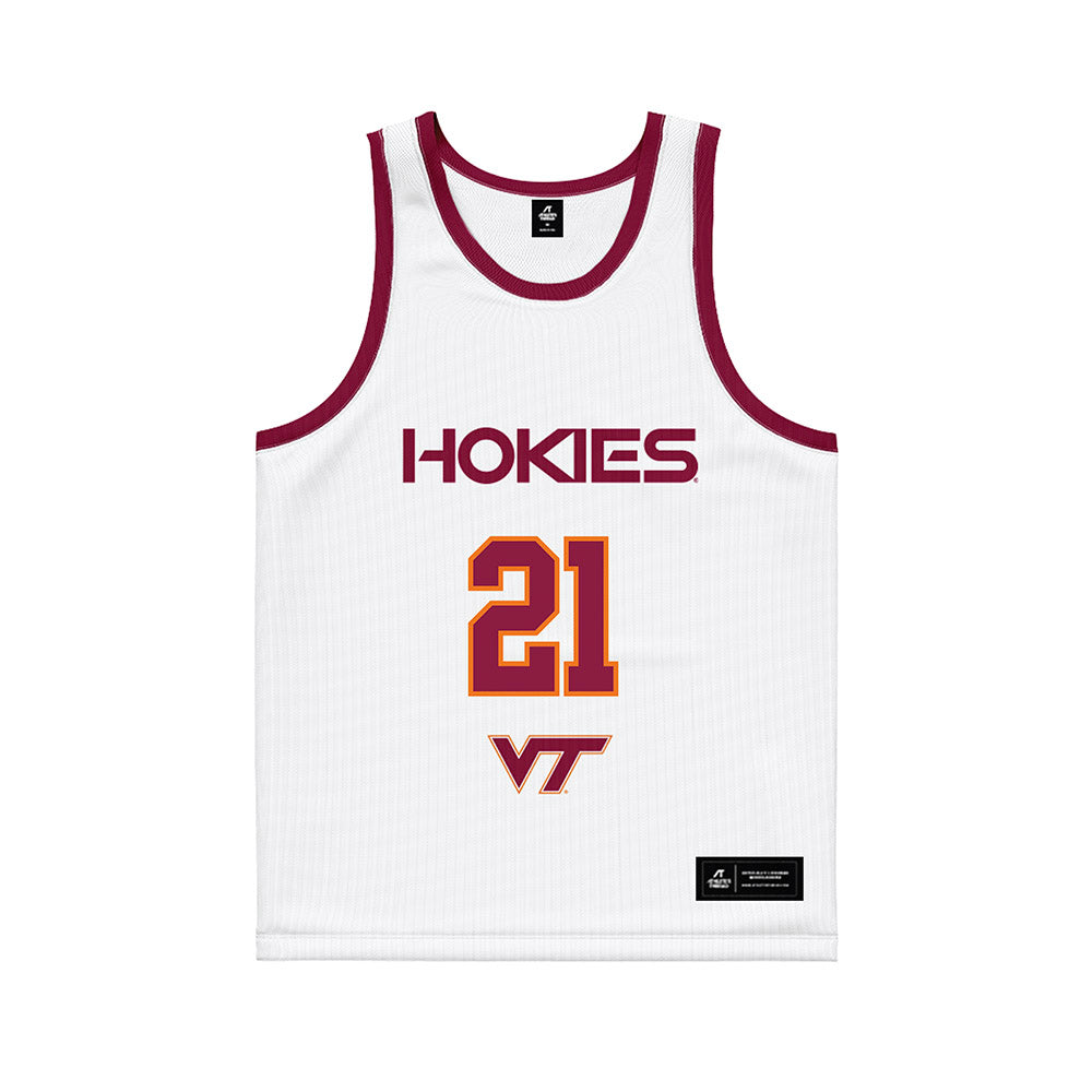 Virginia Tech - NCAA Women's Basketball : Melannie Daley - White Basketball Jersey-0