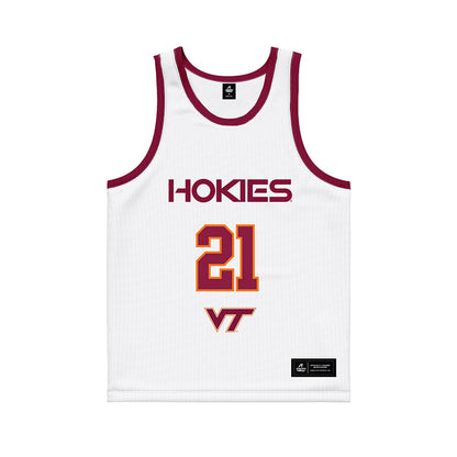 Virginia Tech - NCAA Women's Basketball : Melannie Daley - White Basketball Jersey-0