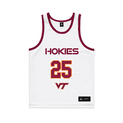 Virginia Tech - NCAA Women's Basketball : Arianna Harris-Mott - White Basketball Jersey-0