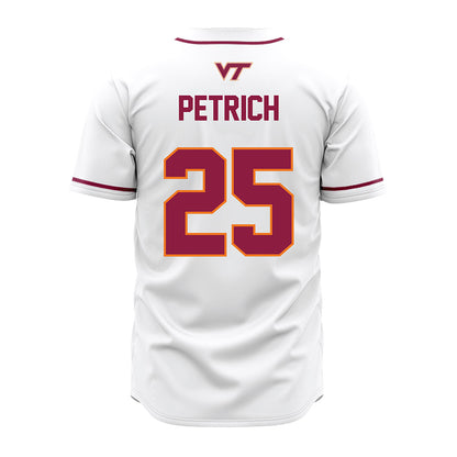 Virginia Tech - NCAA Baseball : Owen Petrich - White Jersey-1