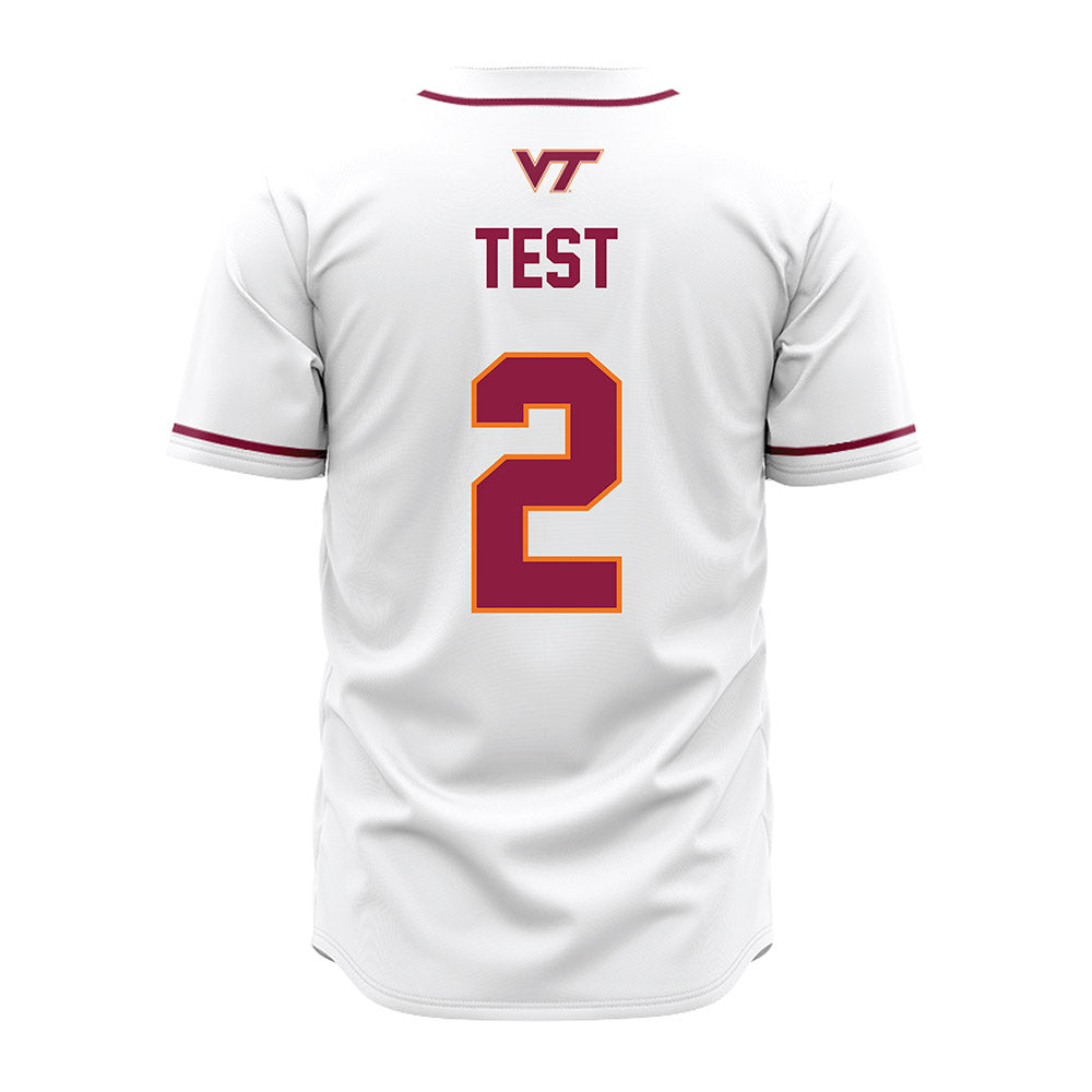 Virginia Tech - NCAA Baseball : Karthik Test - White Jersey-1