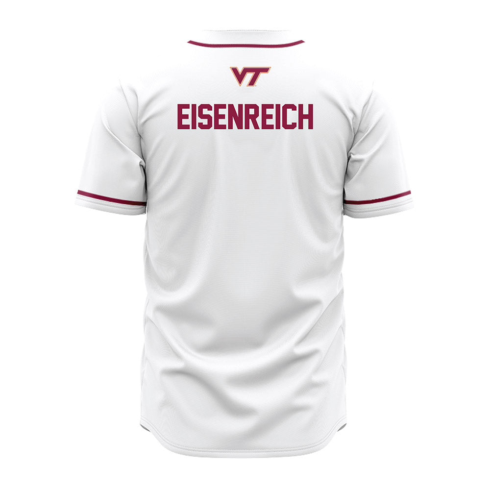 Virginia Tech - NCAA Baseball : Logan Eisenreich - White Jersey