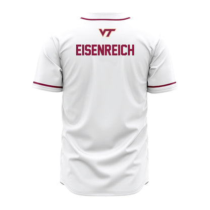 Virginia Tech - NCAA Baseball : Logan Eisenreich - White Jersey