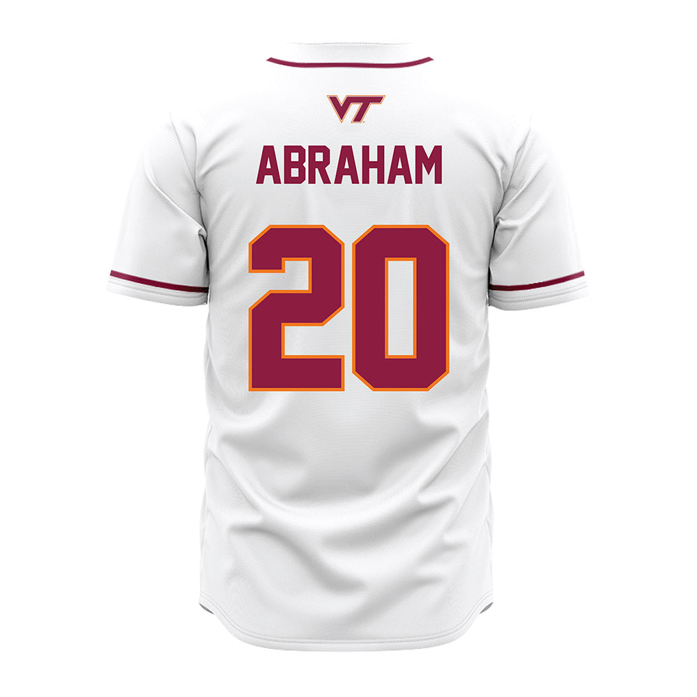 Virginia Tech - NCAA Baseball : Nic Abraham - White Jersey-1