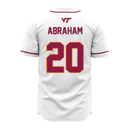 Virginia Tech - NCAA Baseball : Nic Abraham - White Jersey-1