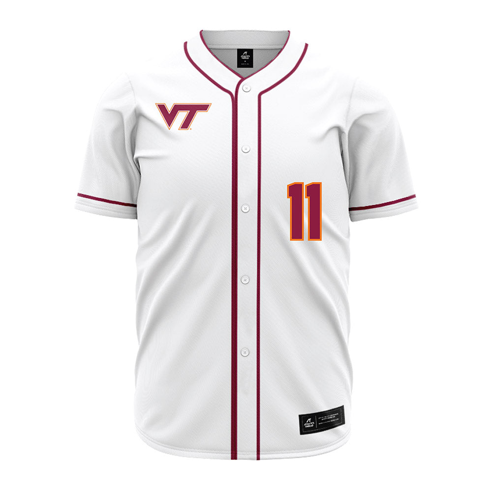 Virginia Tech - NCAA Baseball : Ethan Ball - White Jersey-0