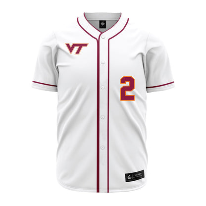 Virginia Tech - NCAA Baseball : Pete Daniel - White Jersey-0