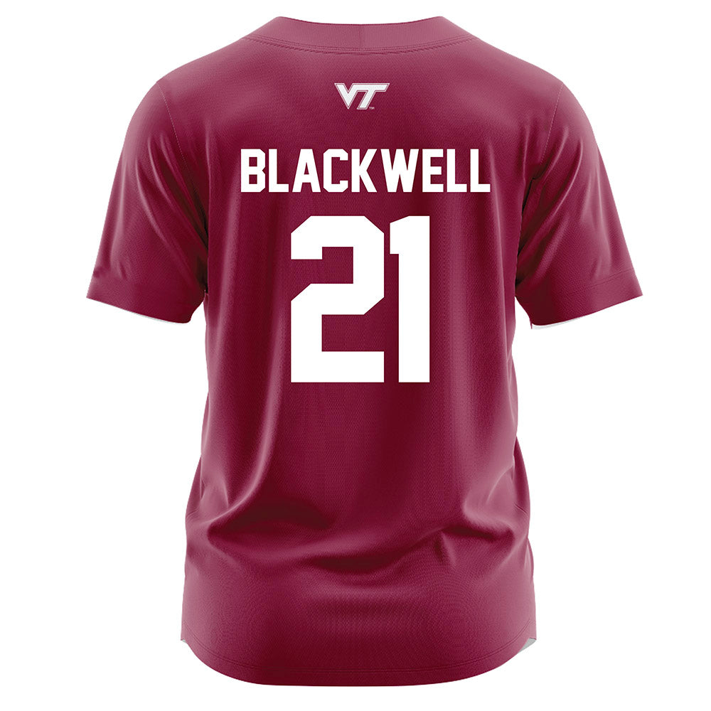 Virginia Tech - NCAA Softball : Lyla Blackwell - Maroon Jersey-1