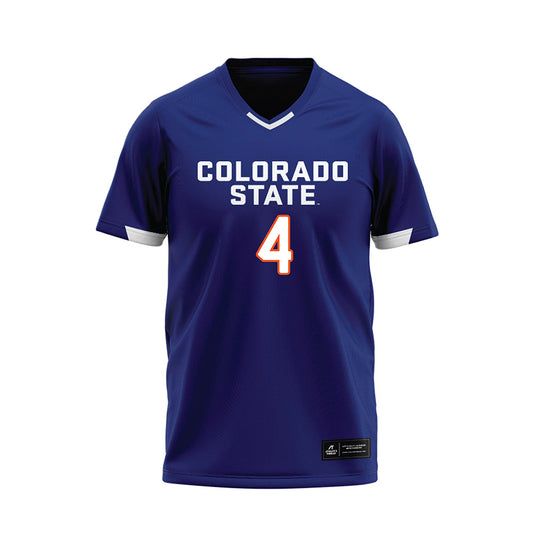 Colorado State - NCAA Softball : Jasmin Martinez - Blue Baseball Jersey-0