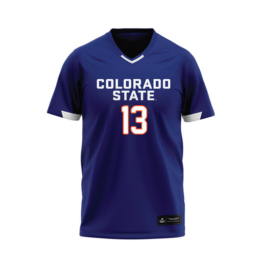 Colorado State - NCAA Softball : Madi Eslinger - Blue Baseball Jersey-0