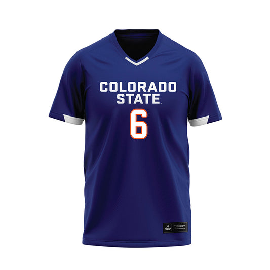 Colorado State - NCAA Softball : Lily Russo - Blue Baseball Jersey-0