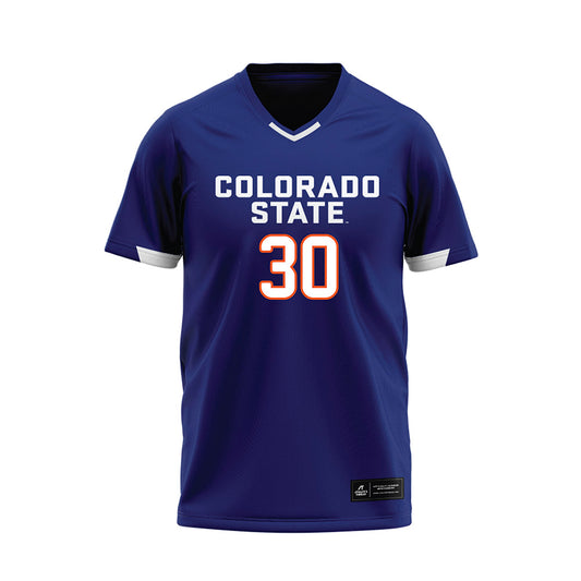 Colorado State - NCAA Softball : Andrea Jaskowiak - Blue Baseball Jersey-0